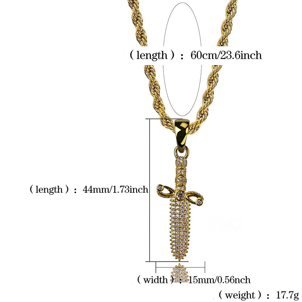 Colgante de collar de hip hop para hombre