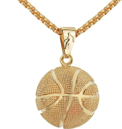 Basketball Anhänger Europäische und Amerikanische Edelstahl Halsketten