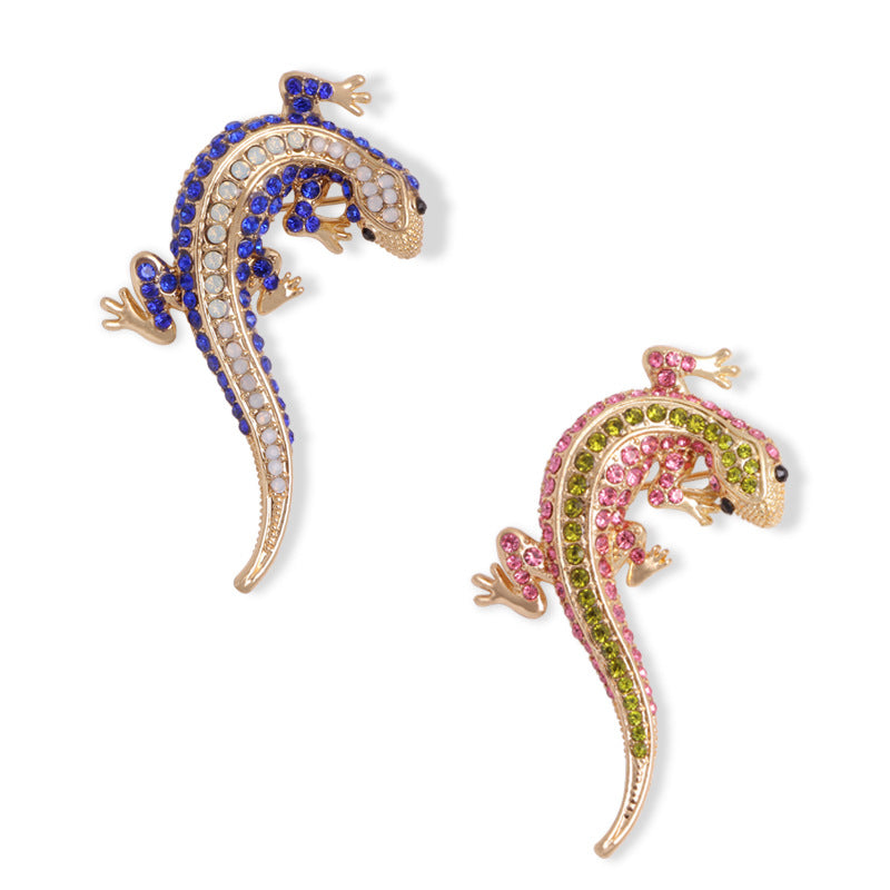 Europäische und amerikanische Eidechsen-Diamantbrosche Tier Strass Korsage Bekleidung Modeaccessoires