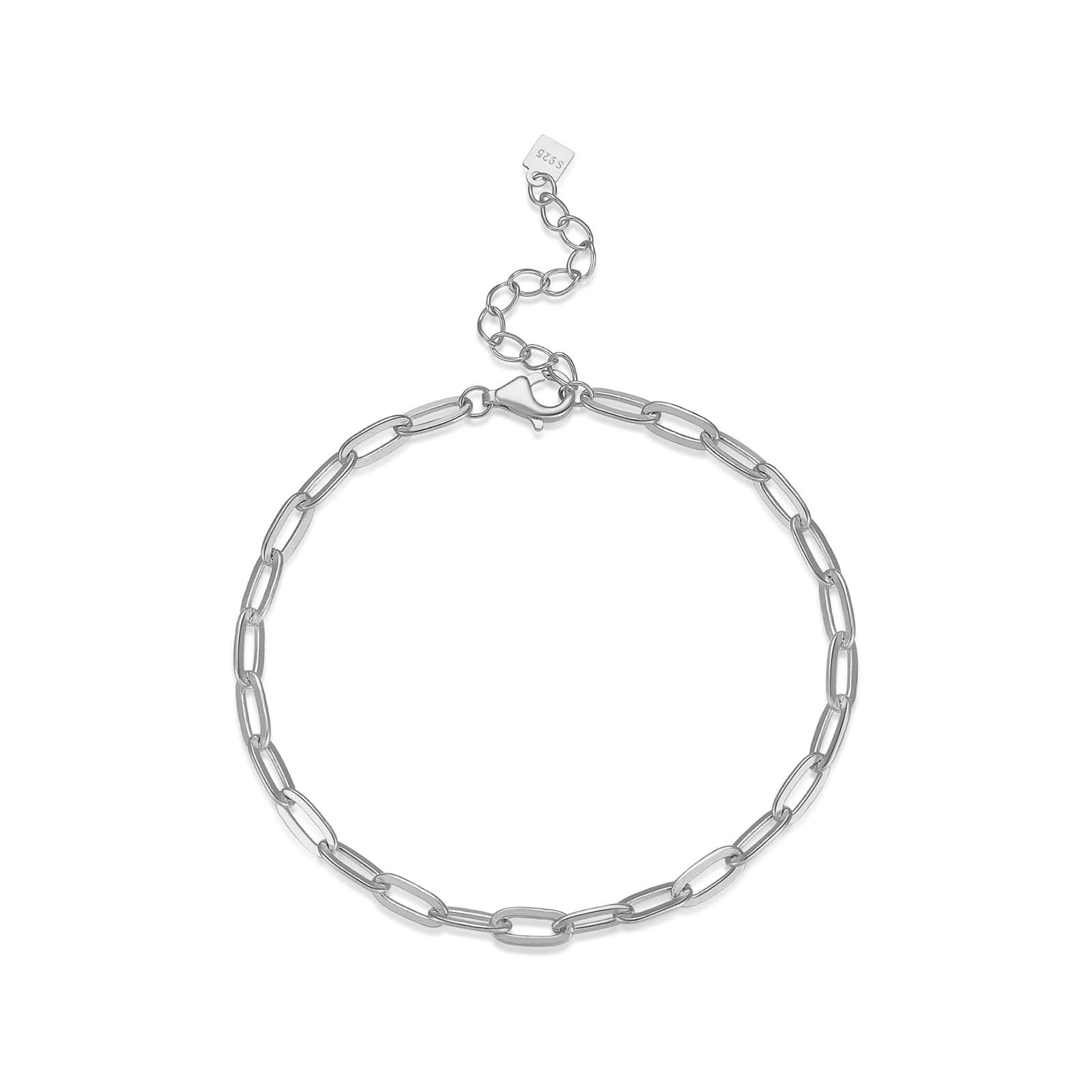 Cool Style Simple All-match Texture S925 Sterling Silver Bracelet