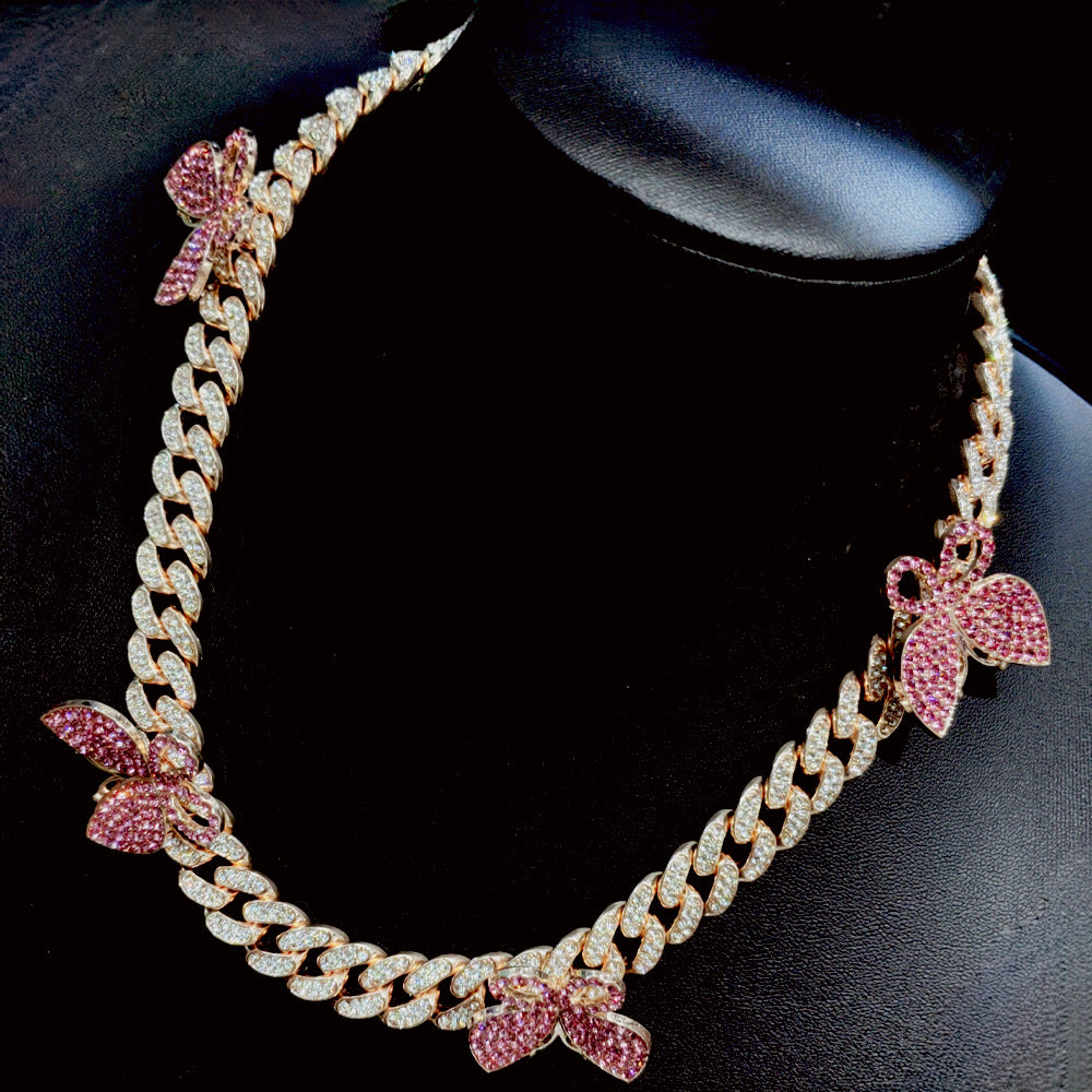 Collar cubano de mariposa para mujer