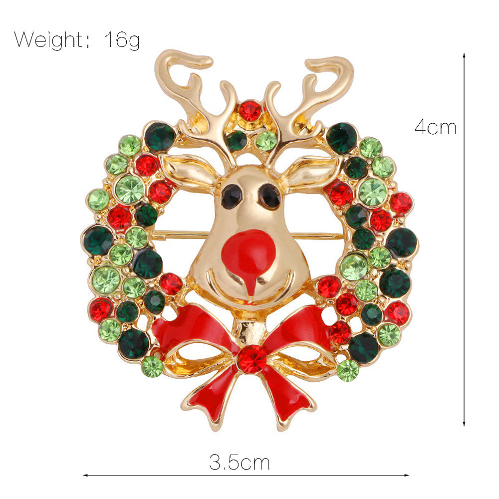 Damenmode schlichte geometrische Weihnachtsbrosche