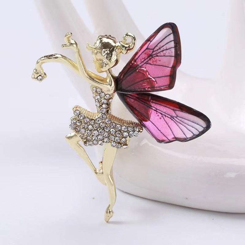 Transparent Acrylic Angel Brooch Clothes Accessories