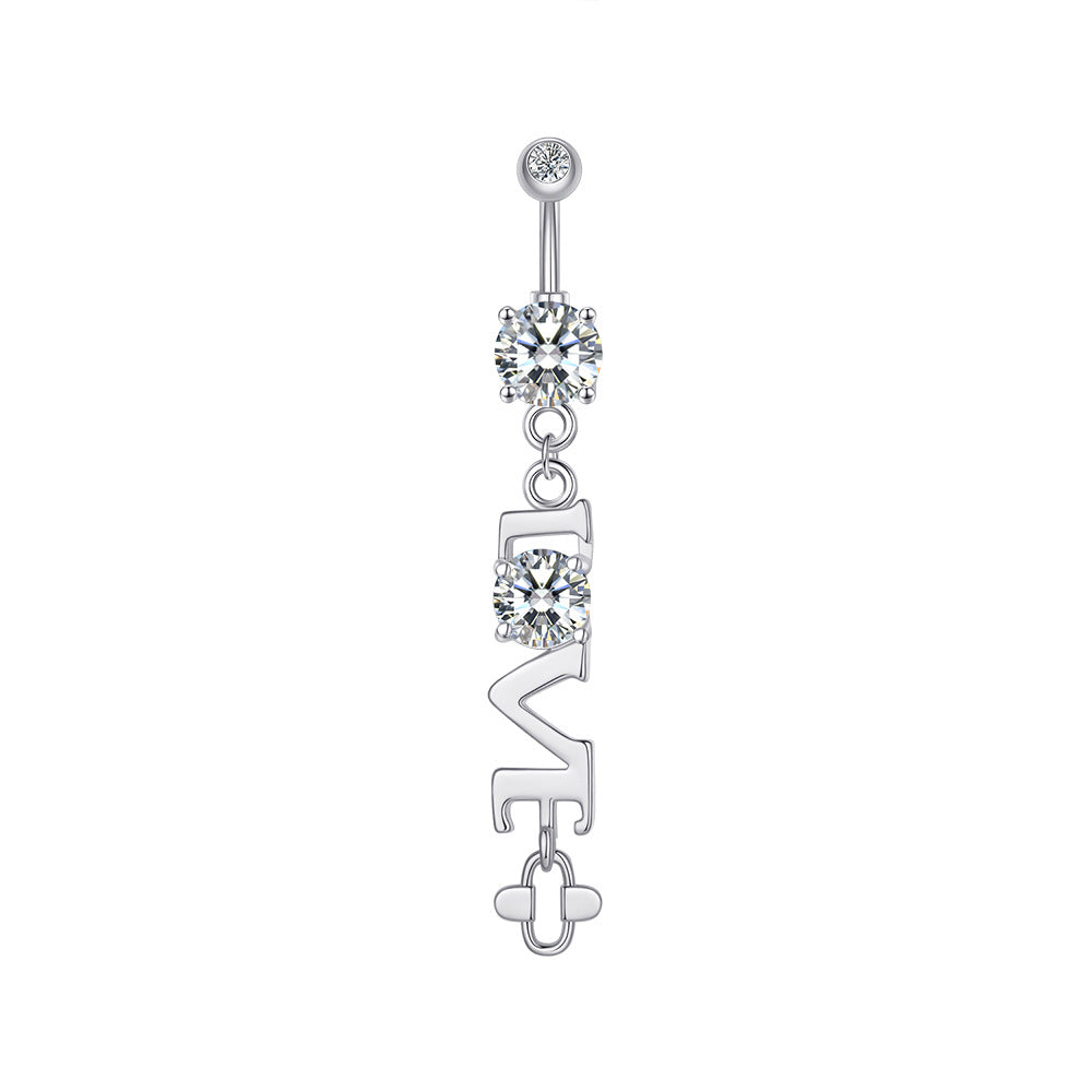 Anillo de ombligo de circonita Piercing de ombligo de joya