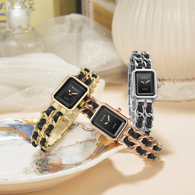 Reloj de Cuarzo Impermeable con Pulsera de Moda para Mujer