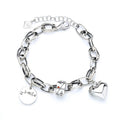 Retro Distressed Three-dimensional Heart Bracelet