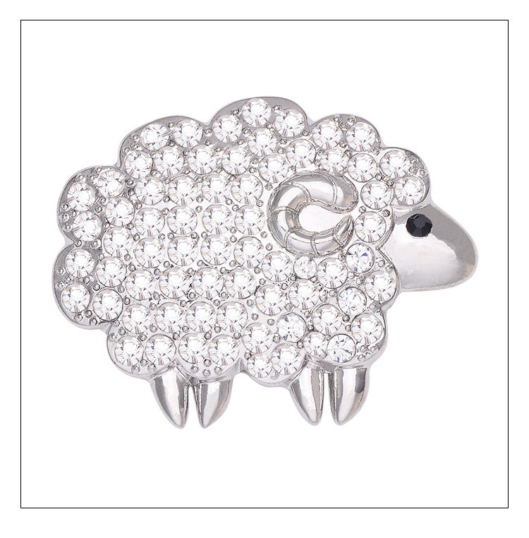 Broche Zodíaco Oveja Broche de diamantes de imitación