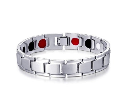 Pulsera de titanio magnética 4 en 1 de bioenergía para hombre, pulsera retorcida magnética saludable para la artritis