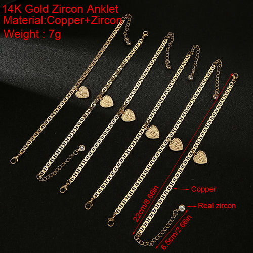 26 English Letters Fashion Men's And Women's Beach Chain