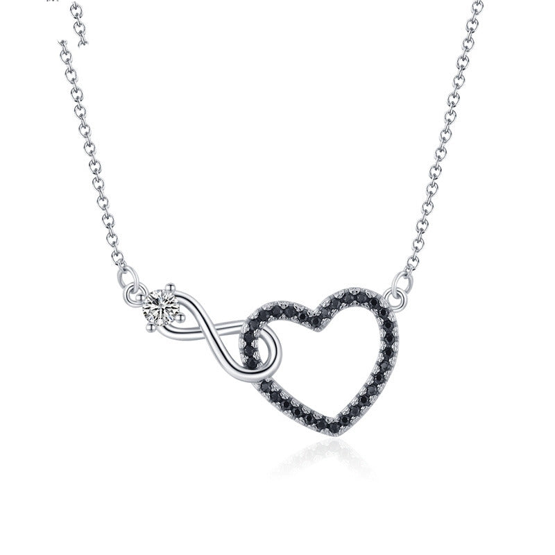 Creative Hollow Heart-shaped Zircon Necklace