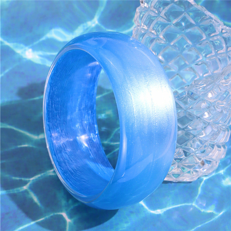 Colorful Acrylic Bracelet Irregular Round Resin Bracelet