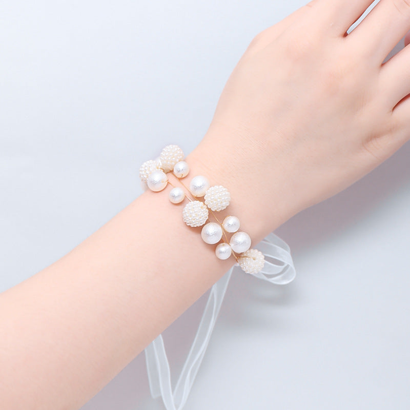 Super Feen Schwestern Kinder Hand Blume Schöne Braut Hochzeit Koreanischer Stil Sen Armband