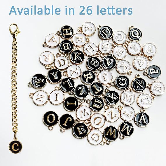 Buchstaben-Anhänger-Charm-Accessoires 12-teiliges Set Buchstaben-Identifikator