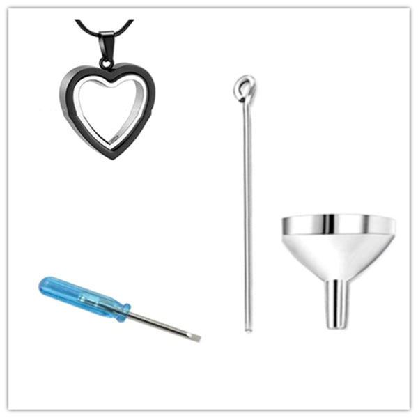 Stainless Steel Ornament Heart-shaped Cinerary Casket Pendant