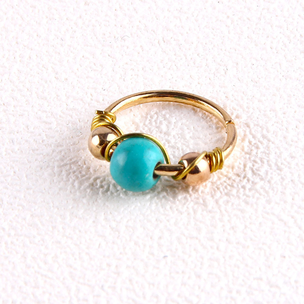 Anillo de nariz de hilo de Pinestone