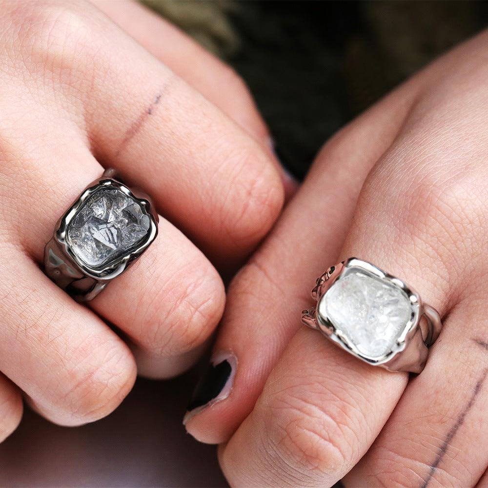 Anillo de aniversario de boda vintage con diseño de piedra único, joyería bohemia, anillos de cóctel de moda para mujer, venta al por mayor