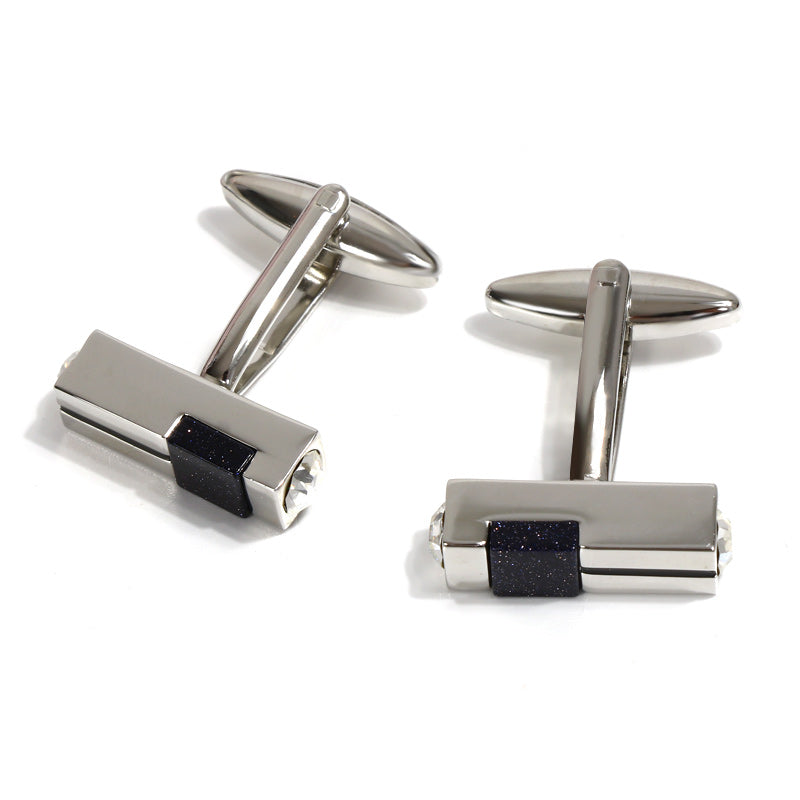 Herrenhemdknopf mit Diamant, luxuriöses Business-Design