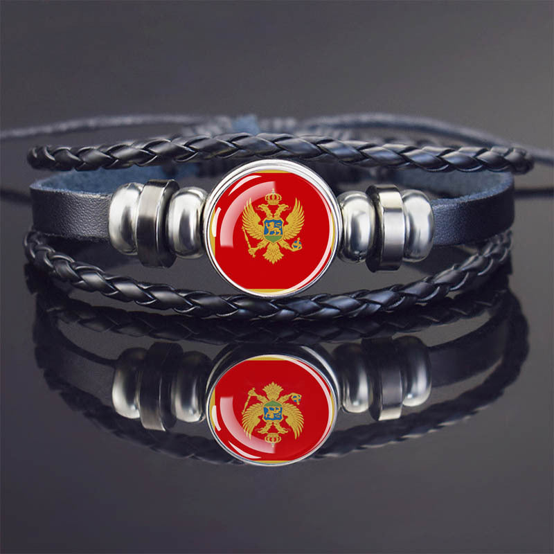World Flag Bracelet Woven Twisted