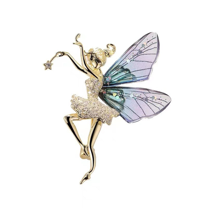 Transparent Acrylic Angel Brooch Clothes Accessories