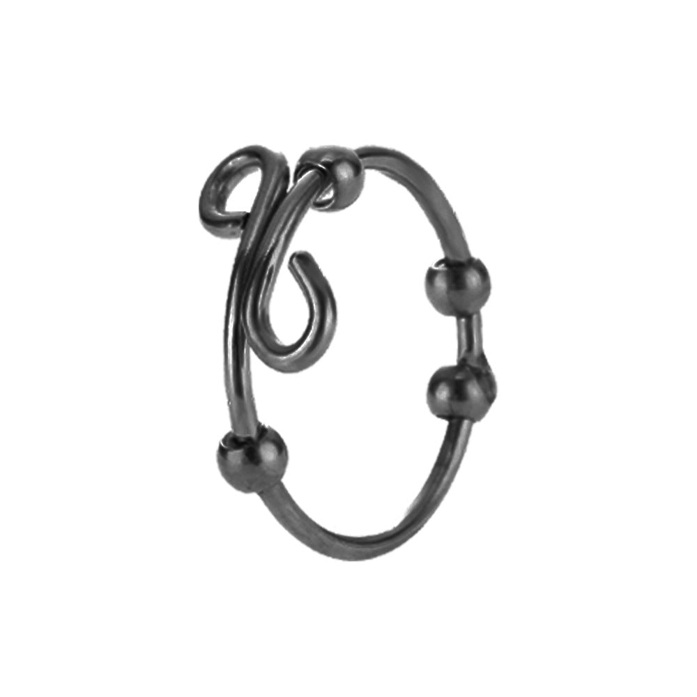 Adjustable Necklace And Ring Relieve Pressure Ornament Stainless Steel Decompression Jewelry