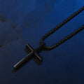 Smooth Simple Titanium Cross Pendant Male And Female Personality Necklace