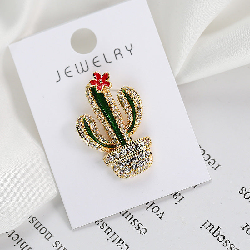 Broche de moda con cuello pequeño y alfiler de cuello