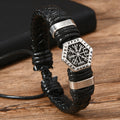 Retro Personality Trendy Oracle Compass Pu Leather Pull-out Men's And Women's Bracelet