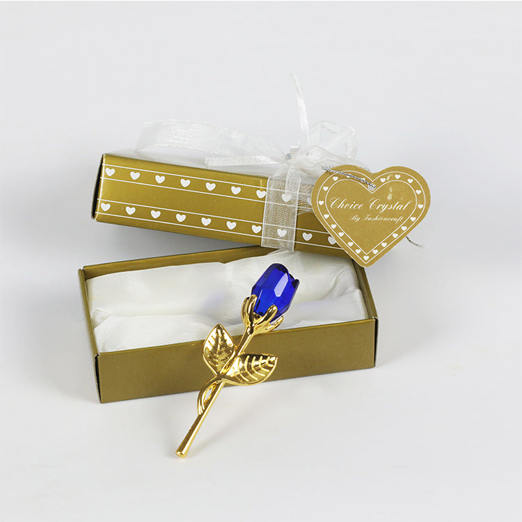 Kristallmetallrose Valentinstag kleines Geschenk Hochzeit