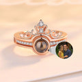 S925 Projektion Personalisierter Fotoring