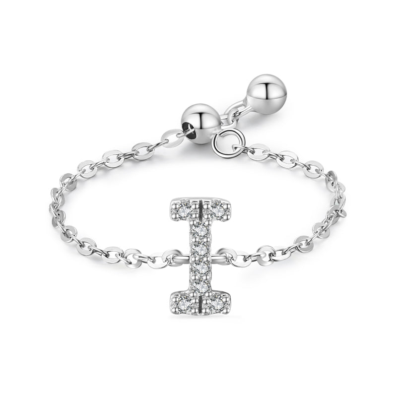 Brief-Kettenring Damen Mode Nische Design Liebe Dünner Ring Schmuck
