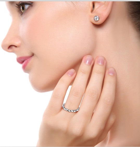 925er Sterling Silber Herzring
