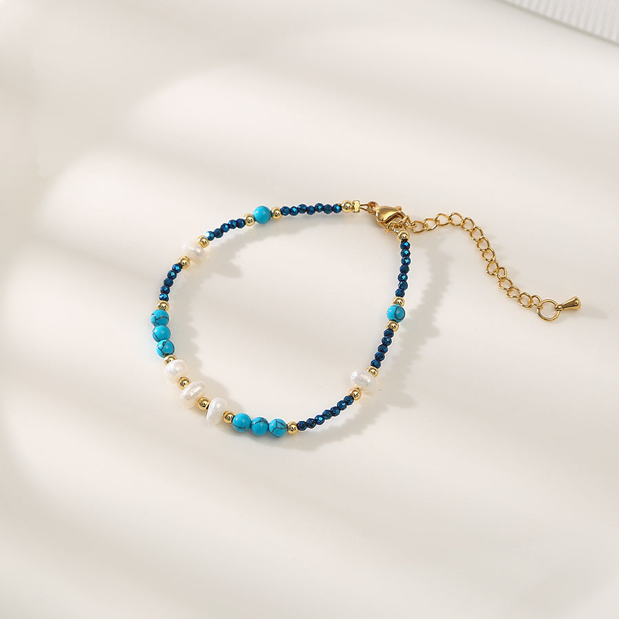Pulsera de Perlas Naturales de Agua Dulce para Combinar con Todo
