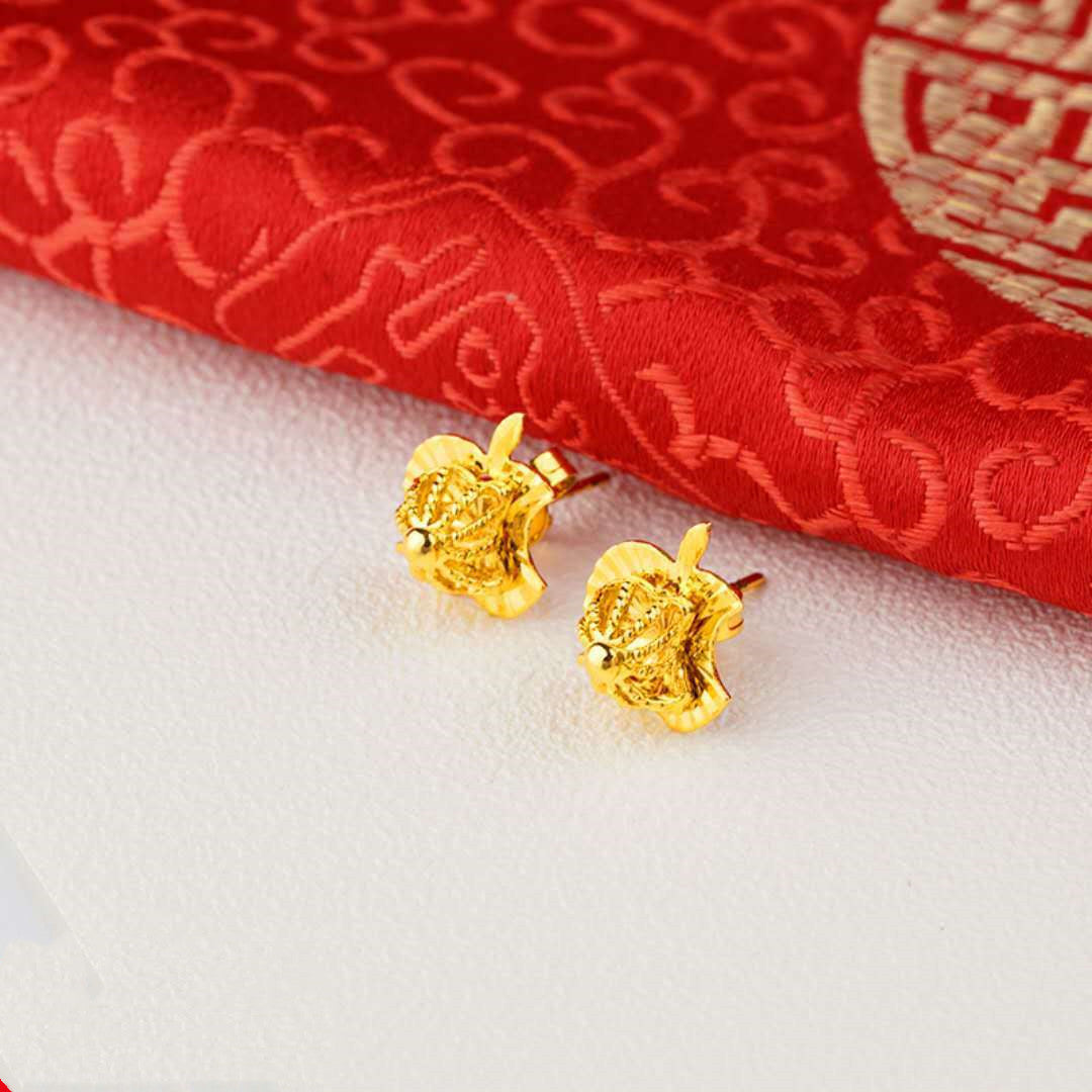 24K vergoldete Ohrringe Euro Gold Schmuck Neue beliebte Ohrringe
