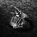 Anillo de acero de titanio para hombre, estilo rock, hip hop, calavera, guitarra, gesto de victoria, instrumento, anillo individual