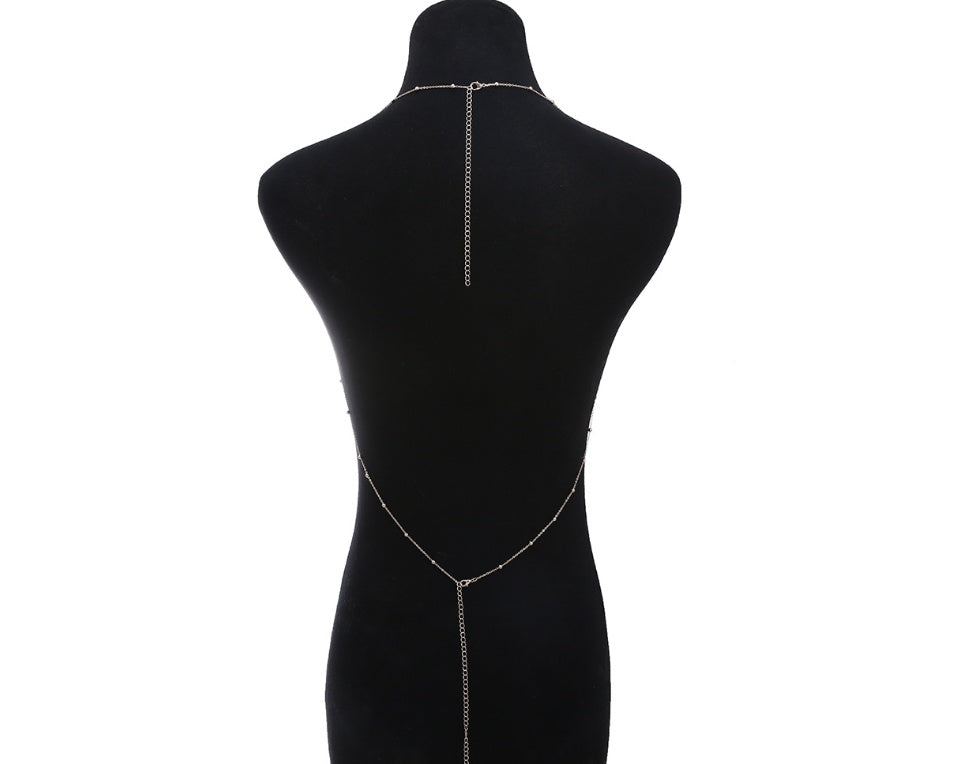Europa und Amerika Sexy übertriebene Strand lässige Körperkleidung Kette Accessoires Diamant Anhänger Quaste Halskette Brustkette