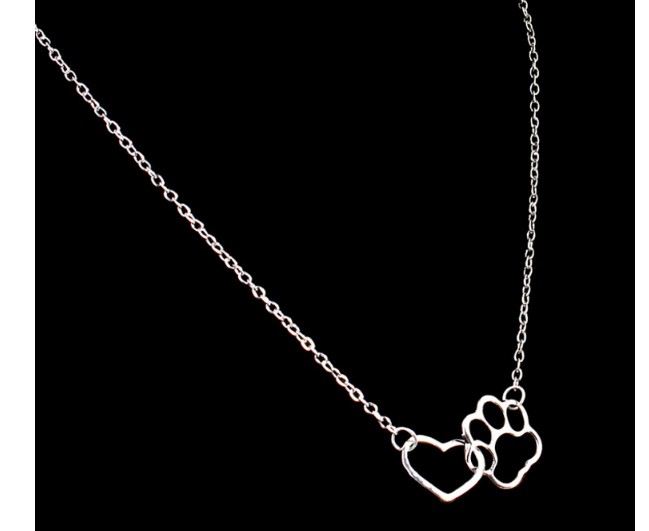 Europäische und amerikanische hohle Liebe Hundekrallen-Halskette kreative Mode Persönlichkeit Tiermuster Katzenkrallen kurze Schlüsselbeinkette