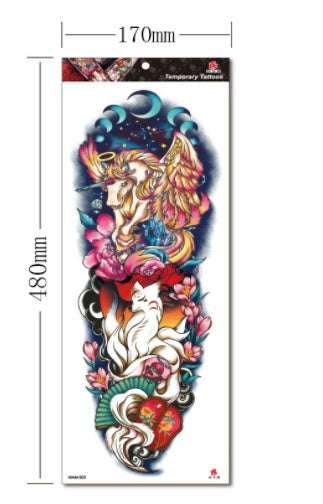 Pegatina de tatuaje impermeable de brazo completo