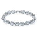Pulsera de mujer con circonita y diamantes ovalados de colores