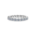 S925 Sterling Silber Moissanit Volldiamant Schlichter Stapelring
