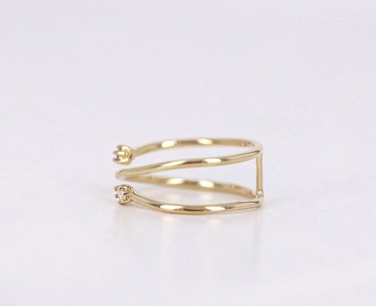 Zirkonia Blumenring Damen Mode Ins Ring