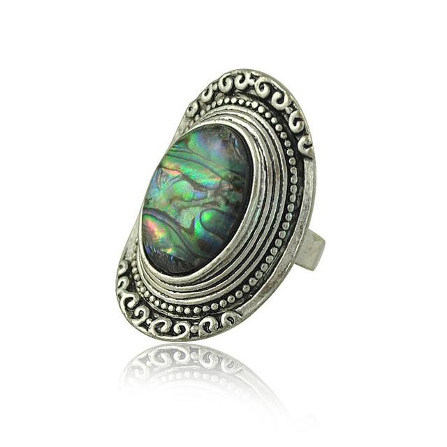 Tibetisch versilberter Boho-Ring & Armbänder