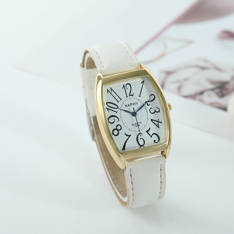 Modische quadratische Gürtelarmbanduhr für Mädchen
