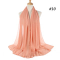 Monochromes Perlen-Chiffon-Bubble-Schal-Kopftuch