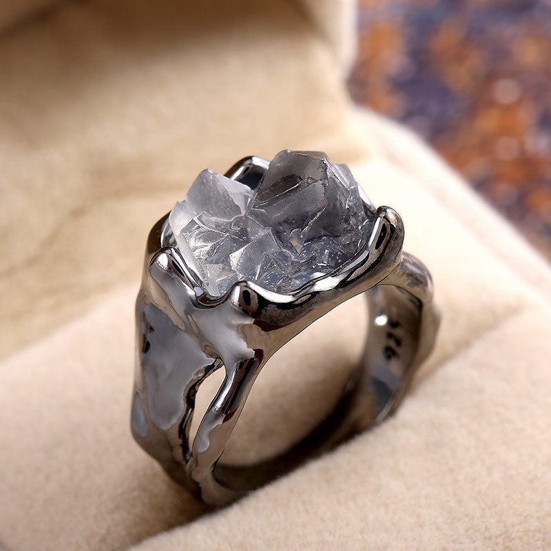 Anillo de aniversario de boda vintage con diseño de piedra único, joyería bohemia, anillos de cóctel de moda para mujer, venta al por mayor