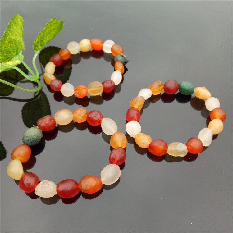 Colorful Agate Rough Stone Bracelet Colorful Raisin
