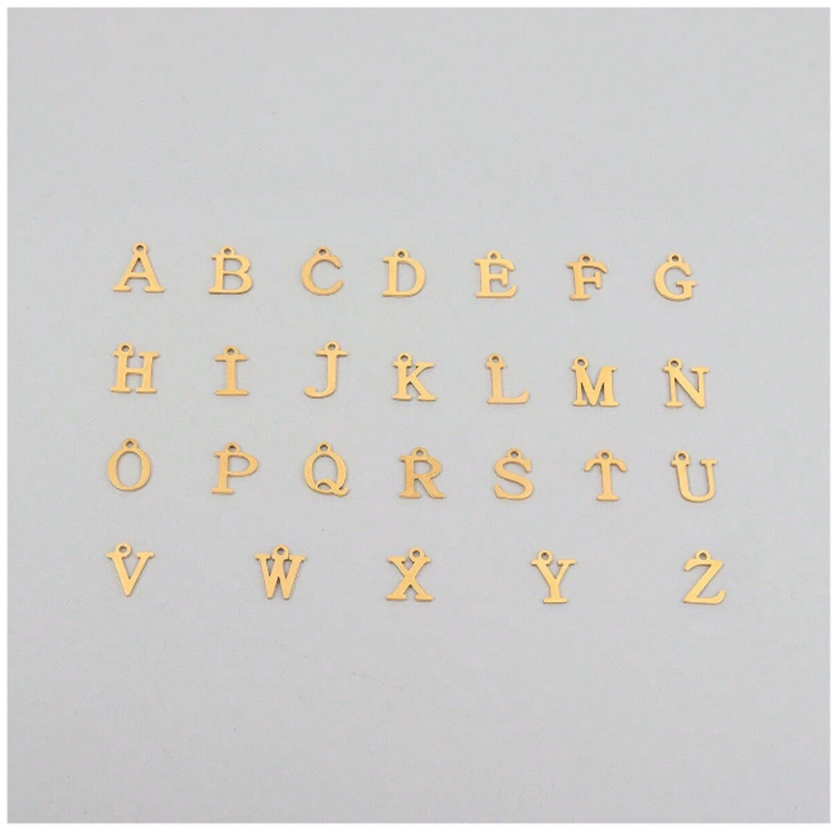 26-letter Hanging Stainless Steel Letter Necklace