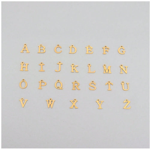 26-letter Hanging Stainless Steel Letter Necklace