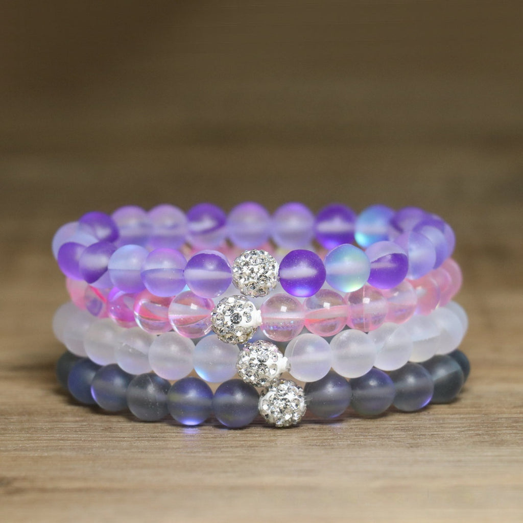 Pulsera de Cuentas de Piedra Natural de Colores Moonlight