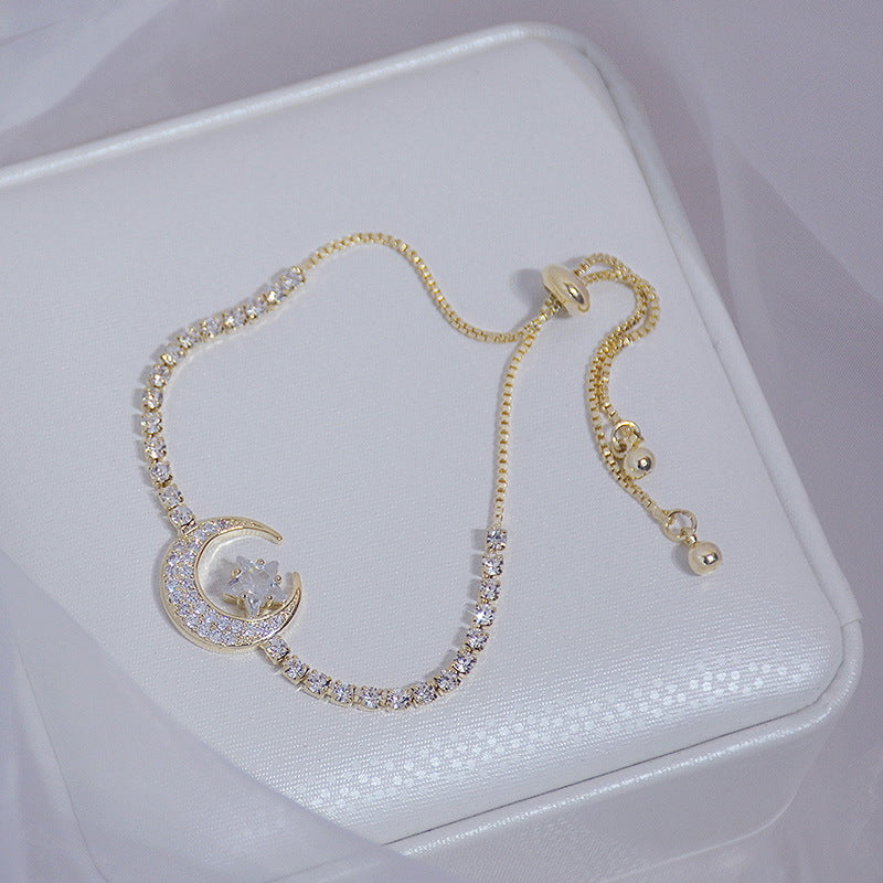 Pulsera Fina Coreana de Circonitas para Mujer