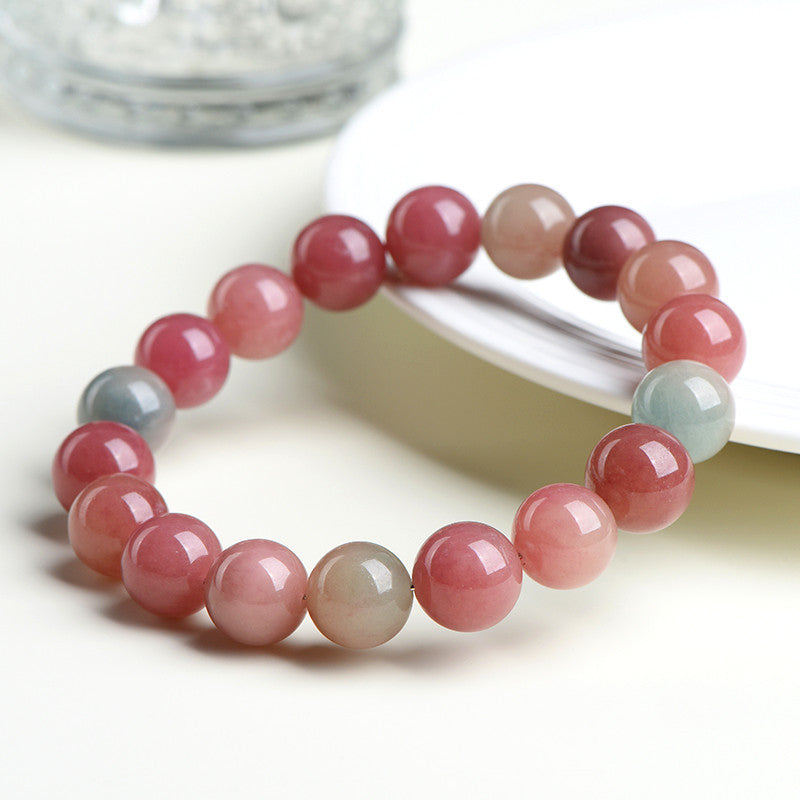 Crystal Natural Milkshake Tourmaline Jade Bracelet